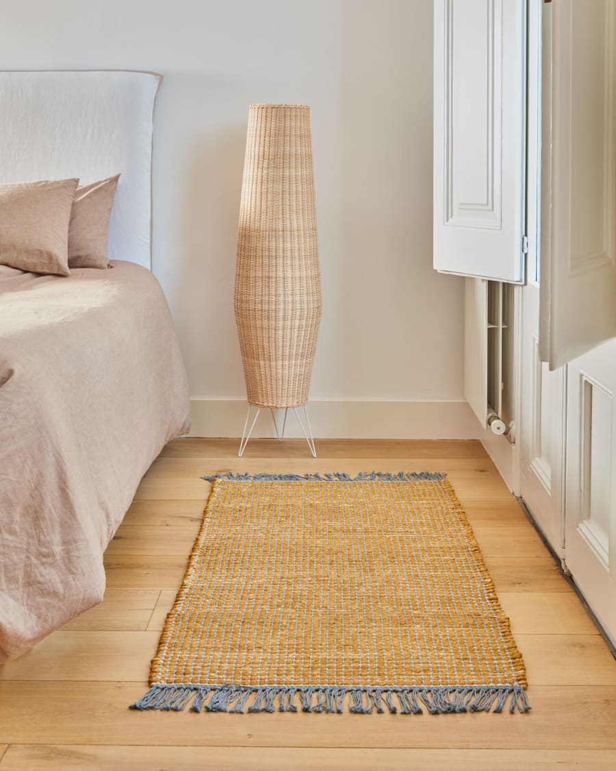 Natural Rattan Japandi Floor Lamp