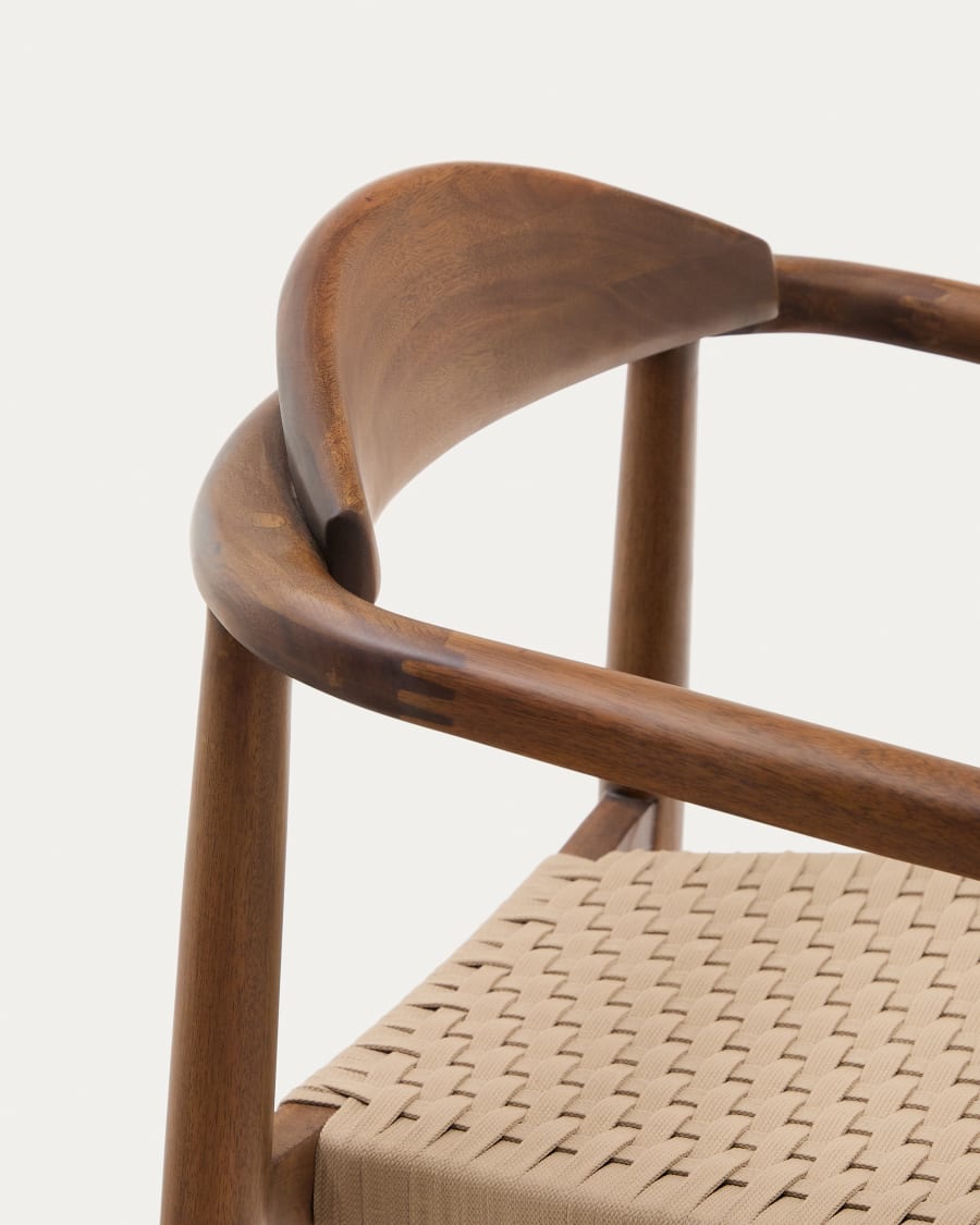 Walnut Acacia Rope Japandi Chair