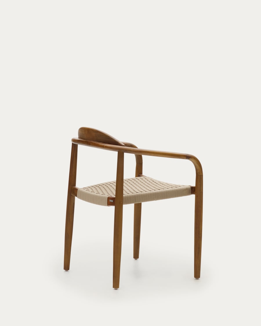 Walnut Acacia Rope Japandi Chair