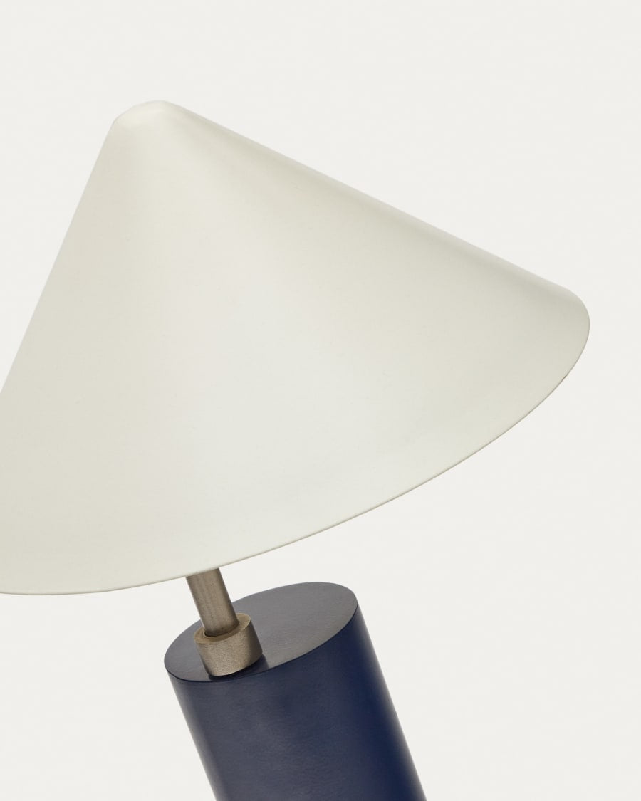 Japandi Blue Metal Table Lamp