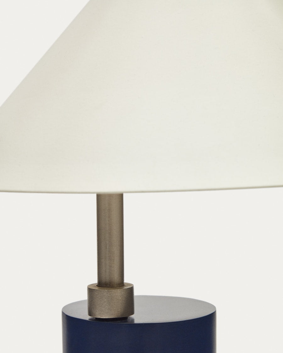 Japandi Blue Metal Table Lamp