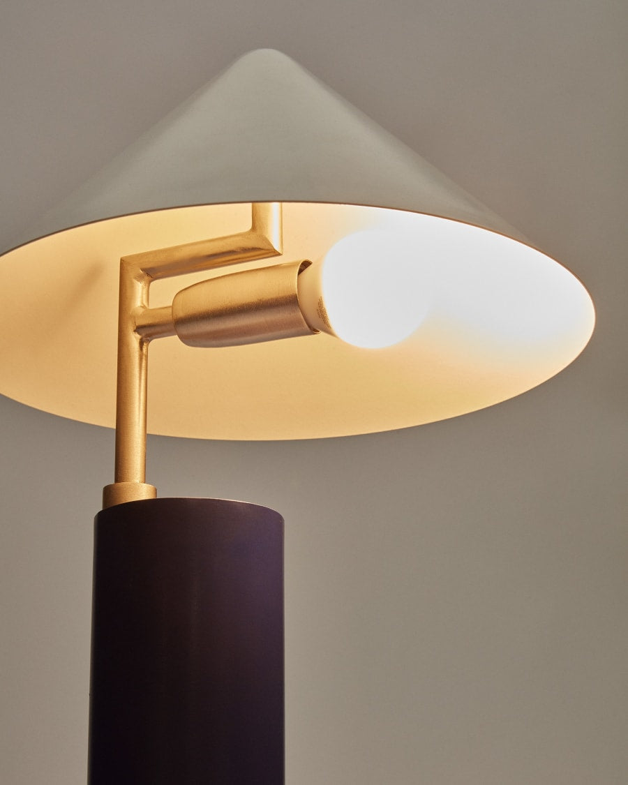 Japandi Blue Metal Table Lamp