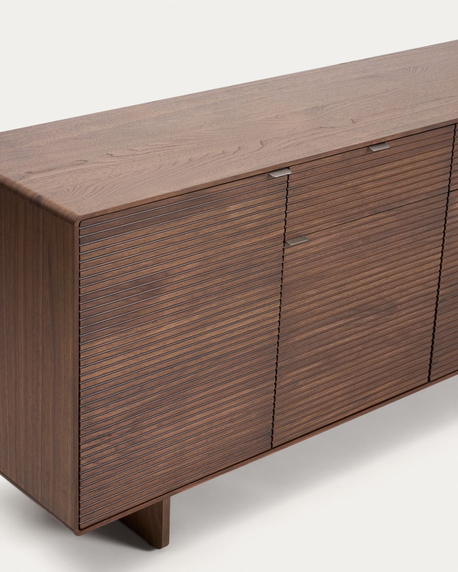 Walnut Veneer Japandi Sideboard