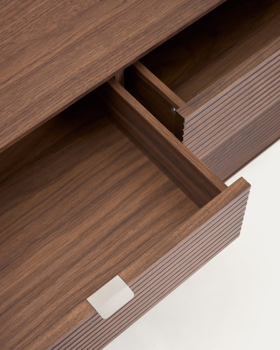 Walnut Veneer Japandi Sideboard