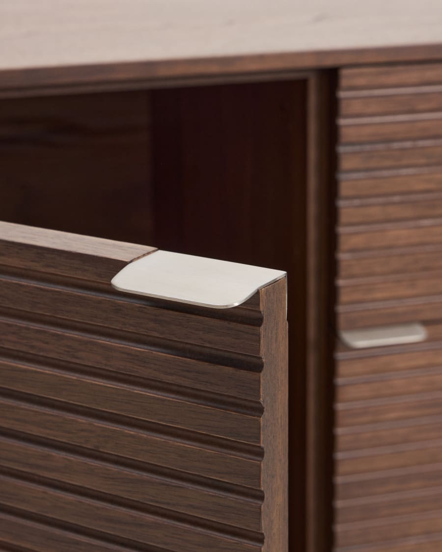 Walnut Veneer Japandi Sideboard