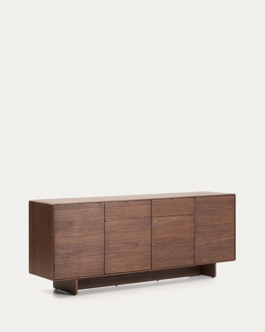 Walnut Veneer Japandi Sideboard