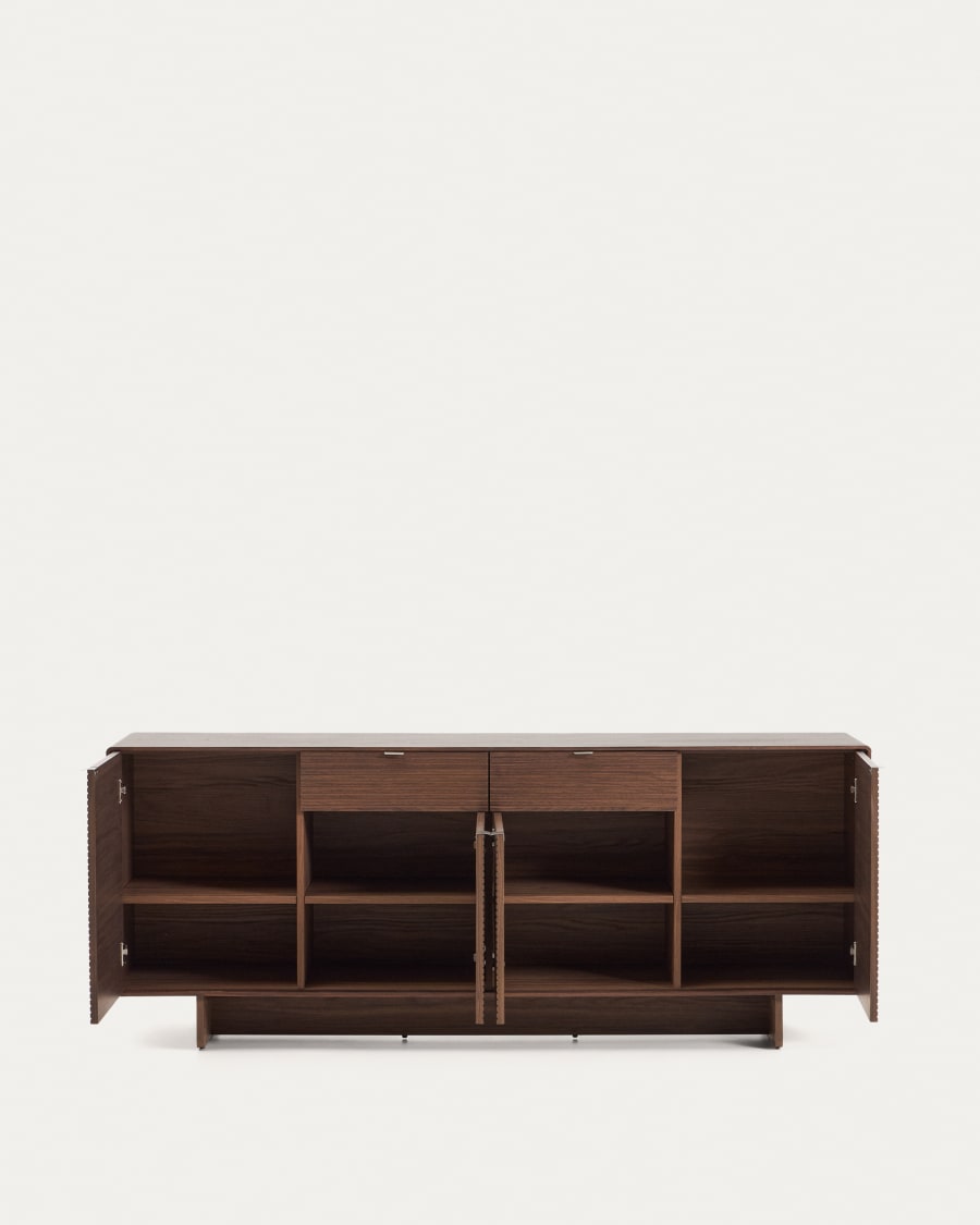Walnut Veneer Japandi Sideboard