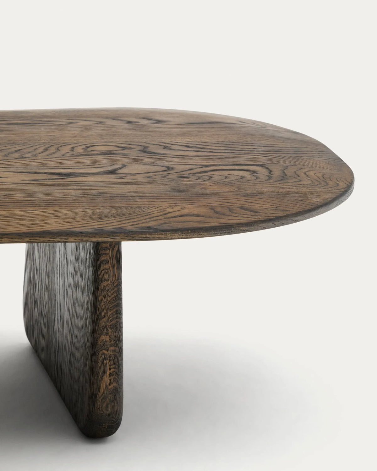 Dark Wood Organic Japandi Coffee Table