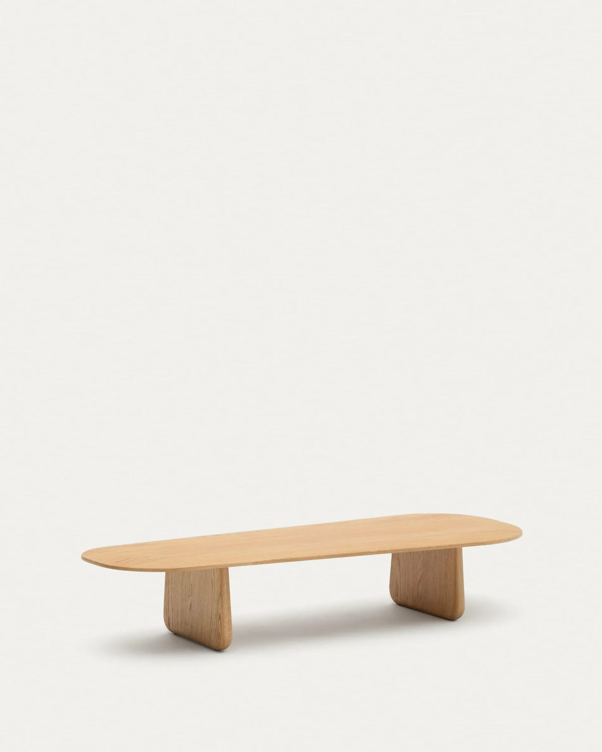 Light Wood Organic Japandi Coffee Table in oak with brushed natural finish