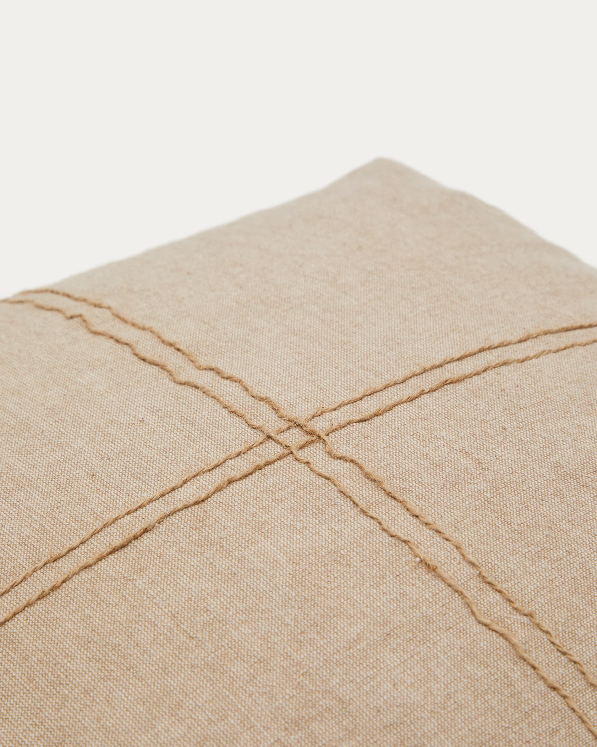 Beige Linen Japandi Cushion Cover