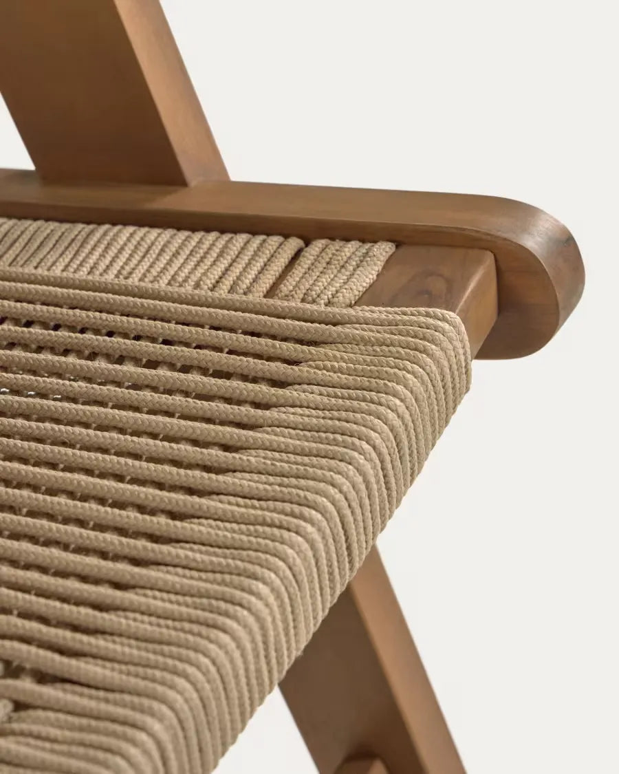 Dark Acacia Japandi Armchair
