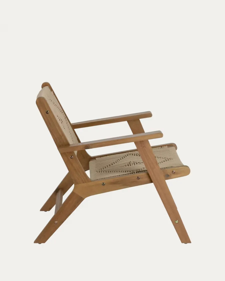 Dark Acacia Japandi Armchair